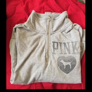 Pink Quarter Zip Sweater